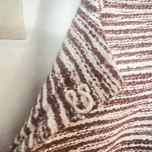 Banana Republic short pink and white jacket size 6P - Picture 6 of 7